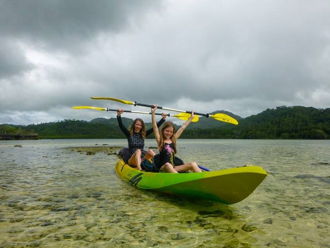 The water was beautiful. So I've heard anyways. :( mom, dad, and Marie, went kayaking. I was in the room watching Aysia.