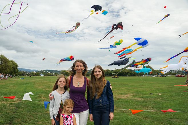 Kite festival next door to the other festival.