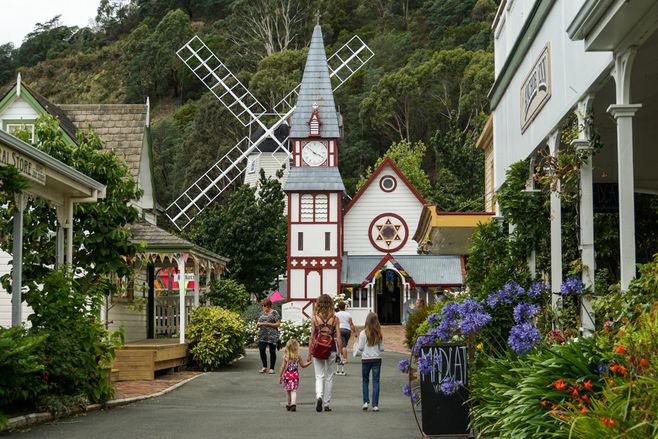 Cute little building at festival